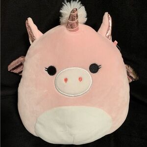 Squishmallow Grecia the Pegasus Pink with Metallic Horn and Wings 9”